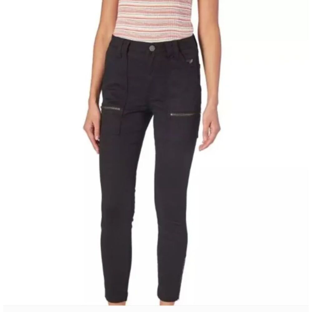 Women Joie Park Moto Cargo Pants in Black Casual Skinny Size 32 Minimalist